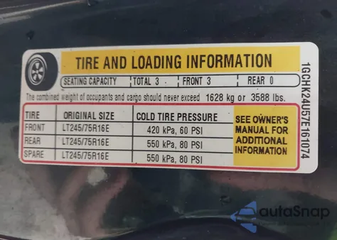 2007 Chevrolet Silverado 2500Hd Classic Work Truck из США, поврежденный, VIN 1GCHK24U57E161074